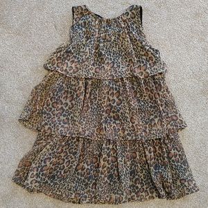 Sleeveless animal print dress